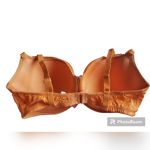 Panache Cleo  Orange Leopard Print U/W Bra EUC 32DDDD/32G - Picture 5 of 11